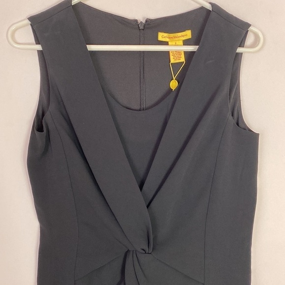 Catherine Malandrino black twist front jersey dress size 2 NWT - Picture 2 of 6